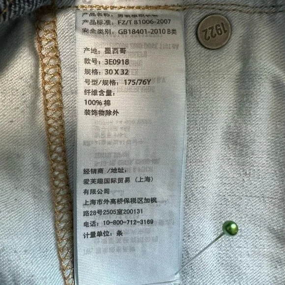 Mens The Hollister Boot Blue Denim Jeans Cotton Button Fly 30X32 Measures 31x31 - Picture 12 of 16